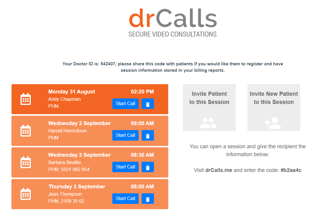 Schedule your call list and view on-screen