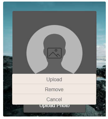 Profile image buttons