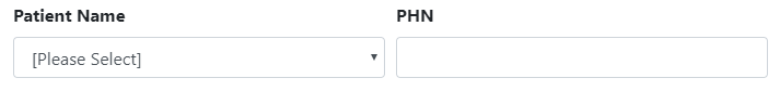 Select an existing patient