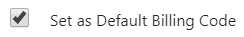Set Default checkbox