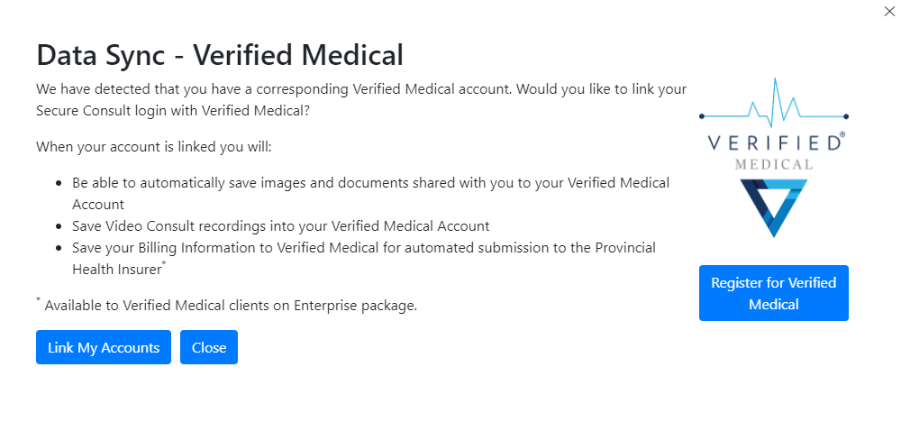 Sync your Verified Medical account